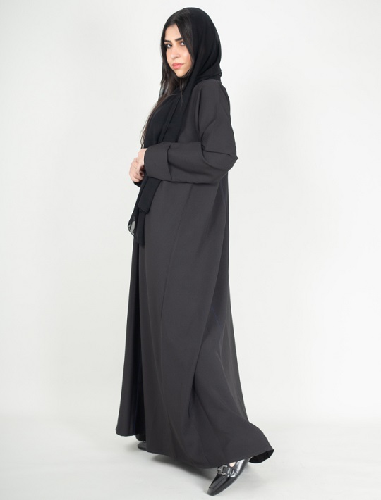 Open Abaya with collar
