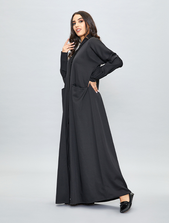 Abaya With Welt Pockets