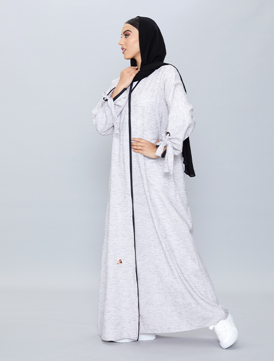 Overlap Abaya With Cuffed Sleeves
