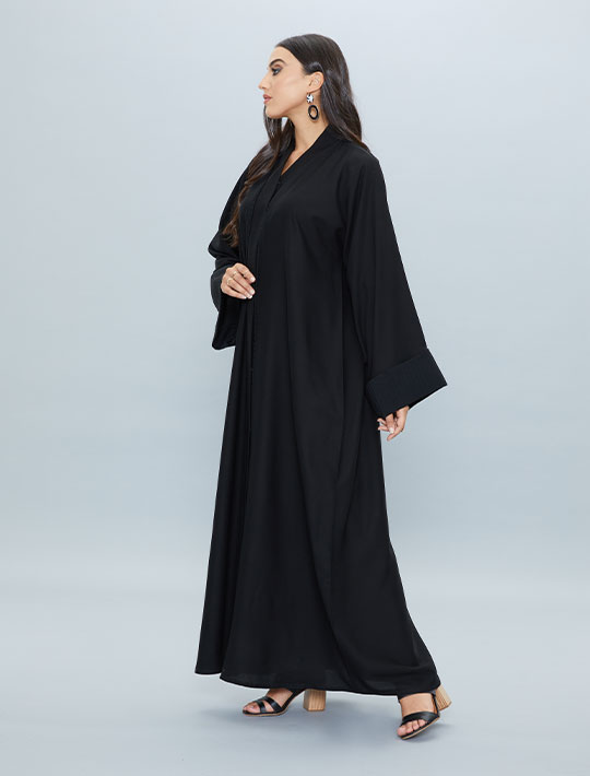Closed Abaya With Snap Buttons