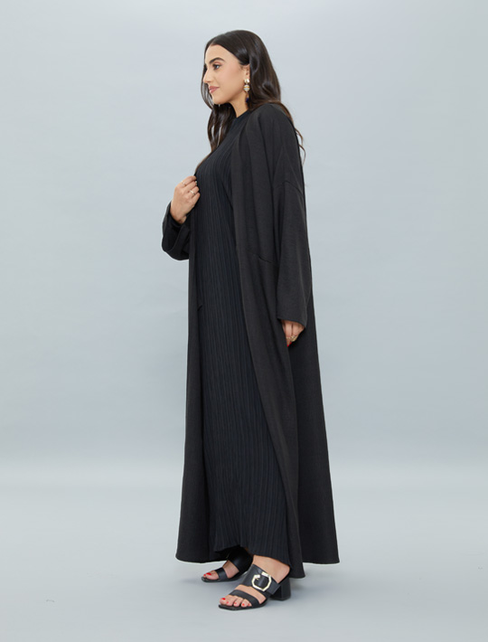 Open Abaya With Inner Front Dress