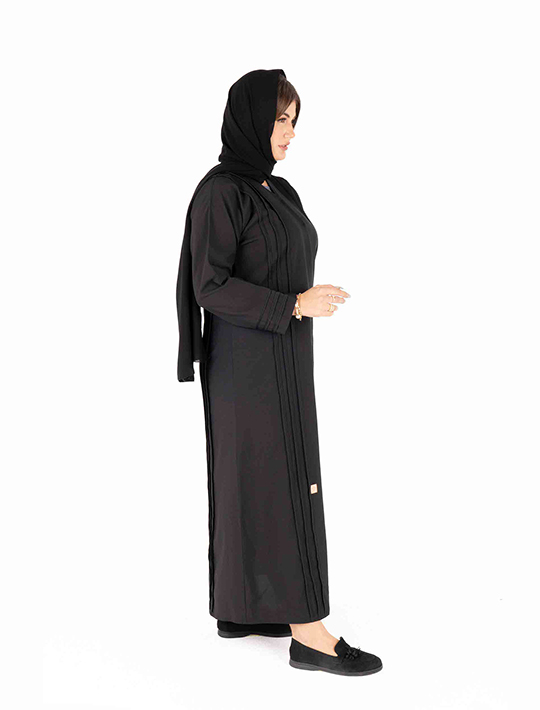Simple Pleated Closed Abaya