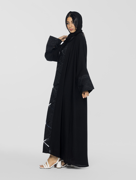 Open Abaya With Long Band
