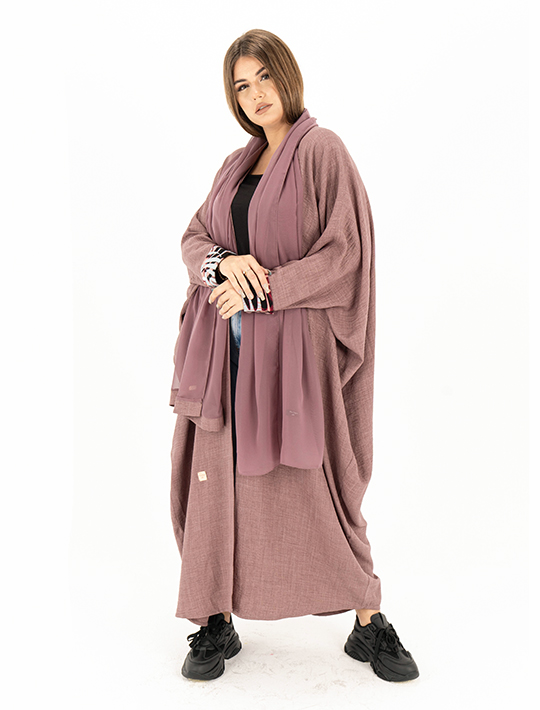 Open Casual Abaya With Bisht Silhouette