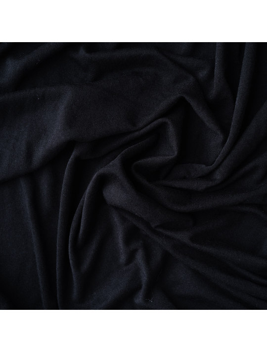 Plain Black Cotton Jersey Tarha