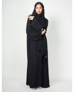 Abaya with beads on sleeves