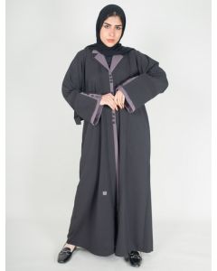 Coat Abaya with grey collar