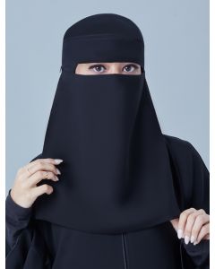 Long Niqab With Square Logo