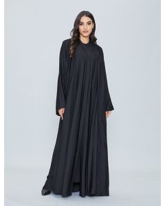 Washed Silk Banded Overlap Abaya