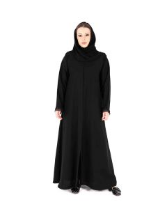 Closed Premium Abaya With Frills on Sleeves