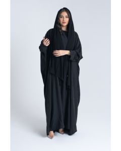 Open Abaya Big Bisht With Embroidery and Handwork Beading