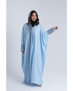 Overlap Abaya With Embroidery