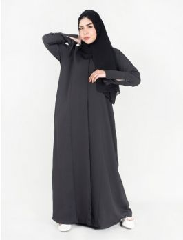 Abaya with tight sleeves with slit