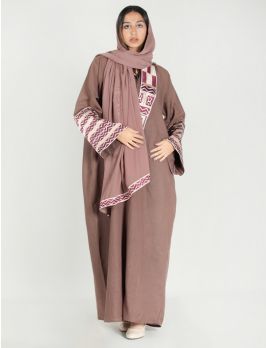 Abaya with Bedouin embroidery