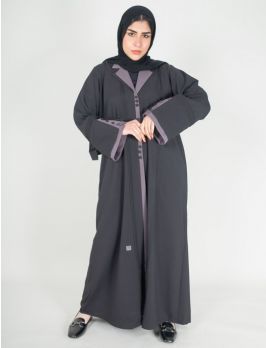 Coat Abaya with grey collar