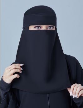 Long Niqab With Square Logo