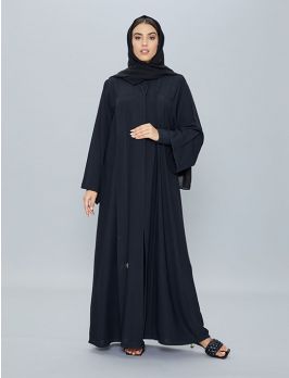 Closed Abaya with Pleated design
