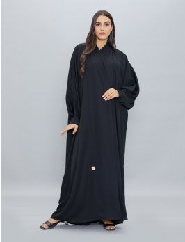 Abaya With Flowy Band And Sleeves