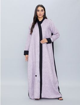 Abaya With Long Band And Cut On The Sleeves