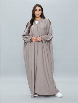 Overlap Casual Abaya Decorated With Motif Lace