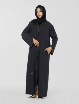 Open Abaya With Zipper