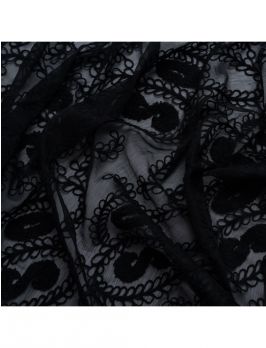 Tarha Black Embroidered Chiffon
