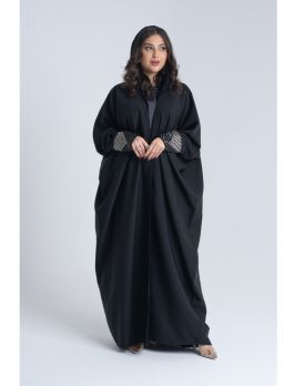 Open Abaya With Pleats